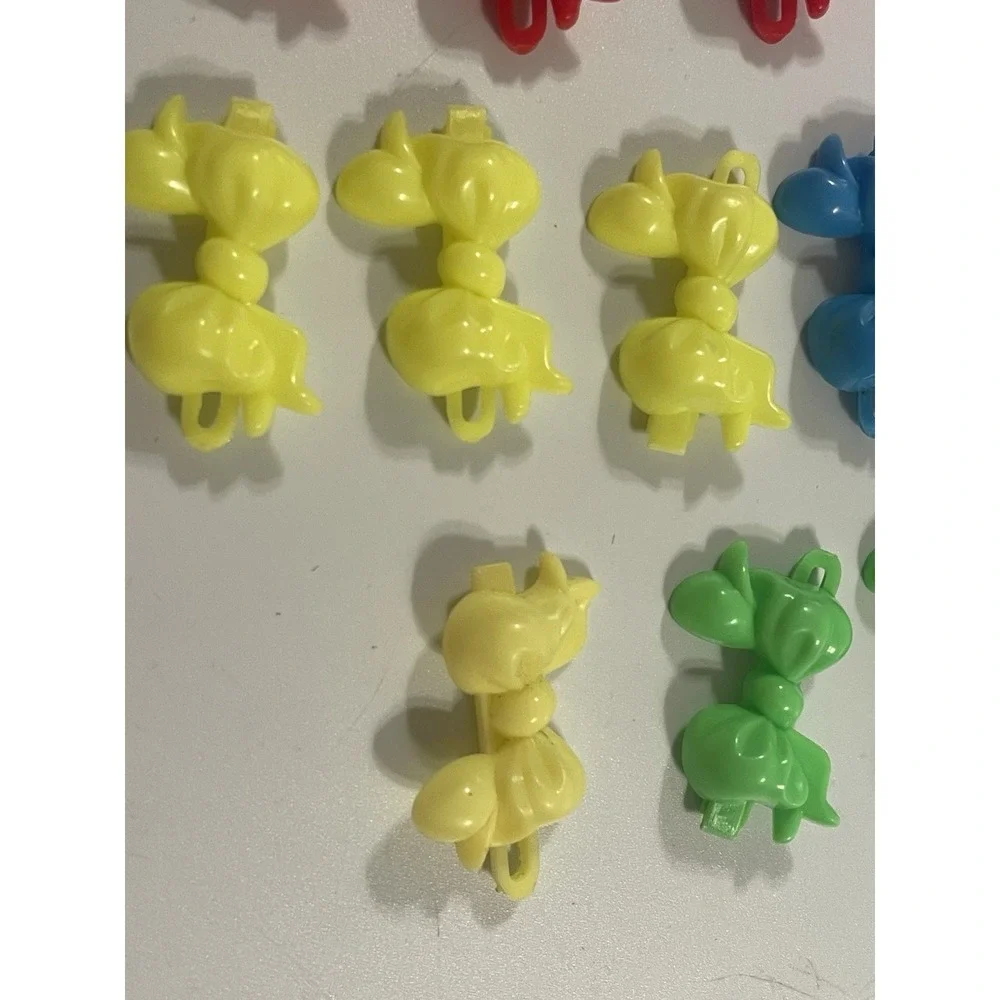Vintage Girl's Hair Clip Bow Barette Lot Neon Bright Colors 80's 90's Y2K 2000's